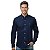 Camisa Manga Longa Okan Western Azul Marinho Acetinado - Imagem 1