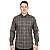 Camisa Manga Longa Leone Xadrez Marrom - Imagem 1