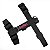 Peitoral para cachorro preto com rosa neon - Imagem 1