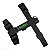 Peitoral para cachorro H preto com verde neon - Imagem 1