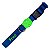Peitoral H, guia e coleira para cachorro personalizados azul anil com verde neon - Imagem 2