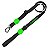 Peitoral H, guia e coleira para cachorro personalizados preto com verde neon - Imagem 3