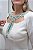 Vestido linho com Renascença decote manga comprida - Imagem 3