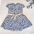 Vestido infantil Renascença Love luxo azul - Imagem 3