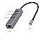 HUB USB-C 4 EM 1, 1000MBPS, 3 PORTAS USB 3.0, 1 RJ45, JL-C3103A - Imagem 2