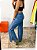 Calça Jeans Feminina Wide Leg com Botões Laterias - Imagem 4