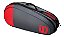 Raqueteira Wilson Modelo Esp Team X6 Dupla - Cinza Vermelho - Imagem 2
