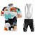 Roupa Ciclista Masculino Bretelle + Camisa Mod Strava Branco - Imagem 1