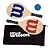 Kit Frescobol Wilson Logo 2 Raquetes Bolinha Capa - Imagem 1