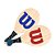 Kit Frescobol Wilson Logo 2 Raquetes Bolinha Capa - Imagem 3