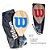 Kit Frescobol Wilson Logo 2 Raquetes Bolinha Capa - Imagem 2