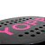 Raquete Beach Tennis Yopp Carbono 3k 28 Furos Preto Rosa - Imagem 4
