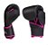 Kit Luvas Treino Naja Black Line Preto Rosa Boxe Muay Thai - Imagem 3