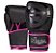 Kit Luvas Treino Naja Black Line Preto Rosa Boxe Muay Thai - Imagem 2