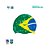 Touca De Natação Speedo Flat Brasil Cap Unissex Amarelo Azul - Imagem 3