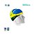 Touca De Natação Speedo Flat Brasil Cap Unissex Amarelo Azul - Imagem 2