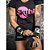 Munhequeira Canelada Skyhill Preto Branco Unissex - Imagem 3