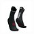 Meia Compressão Cano Médio Compressport Run V4 Preto Branco - Imagem 1