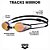 Óculos Natação Arena Tracks Mirror Branco Preto Proteção UV - Imagem 3