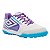 Chuteira Society Umbro Pro 5 Bump Club Unissex Branco Roxo - Imagem 3