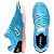 Chuteira Futsal Joma Top Flex Unissex Azul Turquesa Laranja - Imagem 4