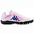 Chuteira Society Kappa Napoli Unissex Branco Rosa Azul - Imagem 1