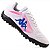 Chuteira Society Kappa Napoli Unissex Branco Rosa Azul - Imagem 4