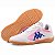 Chuteira Futsal Kappa Napoli Unissex Branco Rosa Azul - Imagem 3