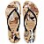Chinelo Havaianas Slim Pets Feminino Bege Preto Tiras Finas - Imagem 1