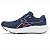 Tênis Asics Raiden 5 Feminino Azul Marinho Rosa Corrida - Imagem 2