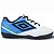 Chuteira Society Umbro Techno II Infantil Azul Branco - Imagem 1
