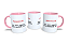 Caneca de Cerâmica Branca, Interior e Alça diversas cores - Imagem 5