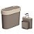 Kit Lixeira 2,8 Litros Cesto De Lixo Dispenser Porta Detergente Esponja Pia Cozinha Flat - Coza - Imagem 1