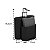 Kit Lixeira 2,8L Escorredor Louças Dispenser Porta Detergente Pia Cozinha Flat - Coza - Preto - Imagem 5