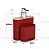 Kit Lixeira 2,8L Escorredor Louças Dispenser Porta Detergente Pia Cozinha Flat - Coza - Vermelho - Imagem 5