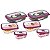 Kit Conjunto 6 Potes Herméticos Tampa Porta Alimentos Geladeira Cozinha Flor - Sanremo - Imagem 1