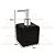 Dispenser Porta Sabonete Líquido 330ML Pia Acessório Banheiro Lavabo Cube Preto - 20878/0008 Coza - Imagem 4