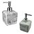 Dispenser Porta Sabonete Líquido 330ML  Pia Acessório  Banheiro Lavabo Cube Mármore - 20878/480 Coza - Imagem 1