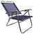 Kit 2 Cadeira De Praia King Oversize Reclinável 4 pos Alumínio Até 140Kg Camping - Zaka - Azul Marinho - Imagem 4