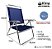 Kit 2 Cadeira De Praia King Oversize Reclinável 4 pos Alumínio Até 140Kg Camping - Zaka - Azul Marinho - Imagem 2