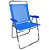 Kit 2 Cadeira De Praia King Oversize Alumínio Até 140Kg Camping - Zaka - Azul - Imagem 4