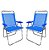 Kit 2 Cadeira De Praia King Oversize Alumínio Até 140Kg Camping - Zaka - Azul - Imagem 1