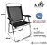 Kit 2 Cadeira De Praia King Oversize Alumínio Até 140Kg Camping - Zaka - Preto - Imagem 2