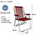 Cadeira Max Alumínio Praia Piscina Camping Até 140 Kg - Zaka - Vermelho - Imagem 2