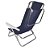 Cadeira Reclinável 6 Posições Com Almofada Alumínio Praia Camping Piscina - Mor - Azul Marinho - Imagem 4