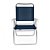 Cadeira Alumínio Praia Encosto Alto Até 120Kg Piscina Camping Master Plus - 2112 Mor - Azul - Imagem 1