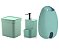 Kit Cozinha Lixeira 2,5 Litros Dispenser Porta Detergente Dispenser Sacolas - Ou - Verde Menta - Imagem 1