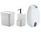 Kit Cozinha Lixeira 2,5 Litros Dispenser Porta Detergente Dispenser Sacolas - Ou - Branco - Imagem 1