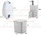 Kit Cozinha Lixeira 2,5 Litros Dispenser Porta Detergente Dispenser Sacolas - Ou - Branco - Imagem 4