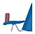Kit 2 Cadeira Alta Boreal Reclinável 4 Posições Alumínio Suporta 110 Kg - Mor - Azul - Imagem 5
